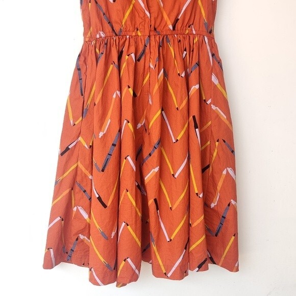 Modcloth Orange Chevron Dress - Picture 9 of 10